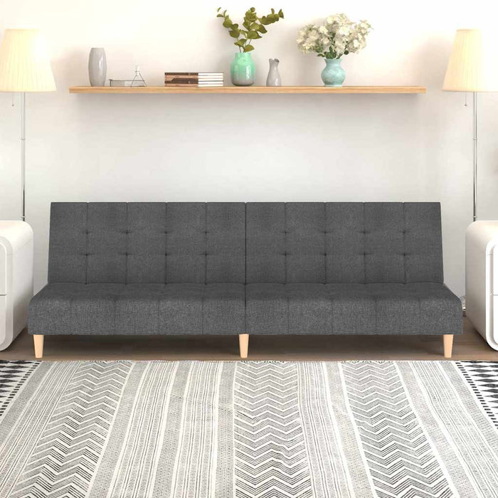 Canapea extensibilă cu 2 locuri, gri deschis, textil WALTI
