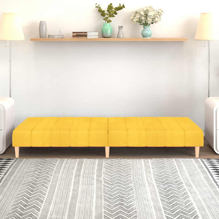 Canapea extensibilă cu 2 locuri, galben, textil WALTI