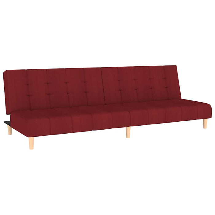 Canapea extensibilă cu 2 locuri, roșu vin, textil WALTI