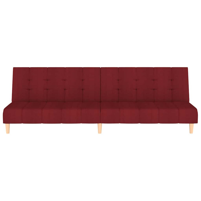 Canapea extensibilă cu 2 locuri, roșu vin, textil WALTI