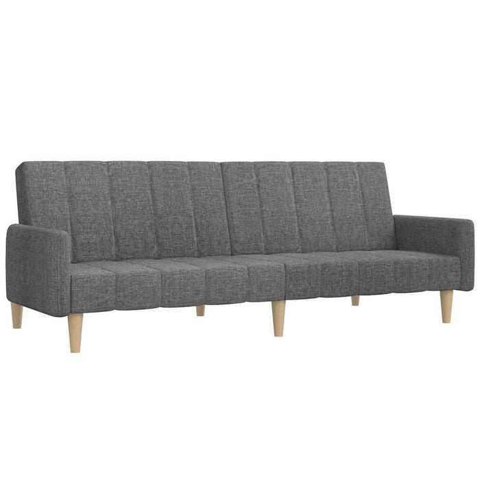 Canapea extensibilă cu 2 locuri, gri deschis, textil WALTI