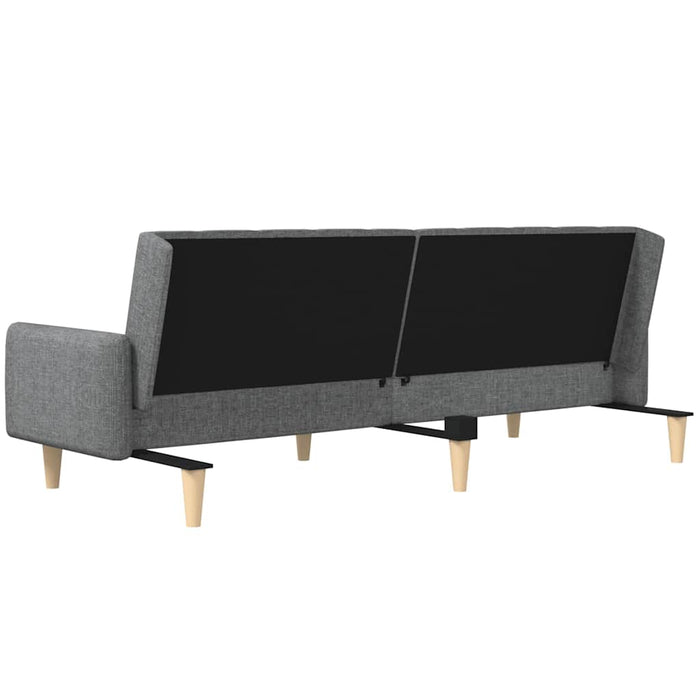 Canapea extensibilă cu 2 locuri, gri deschis, textil WALTI