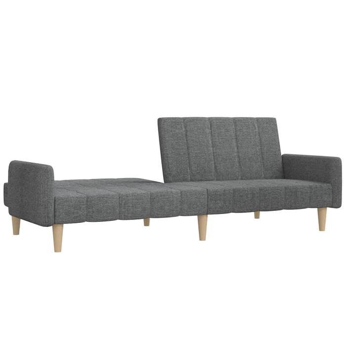 Canapea extensibilă cu 2 locuri, gri deschis, textil WALTI