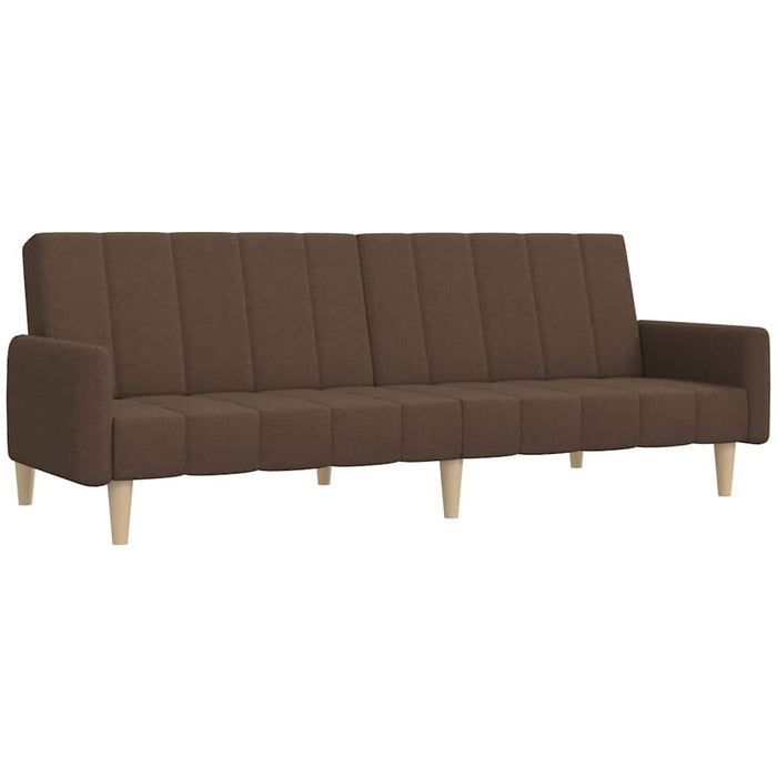 Canapea extensibilă cu 2 locuri, maro, material textil WALTI
