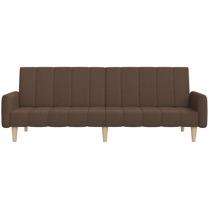 Canapea extensibilă cu 2 locuri, maro, material textil WALTI