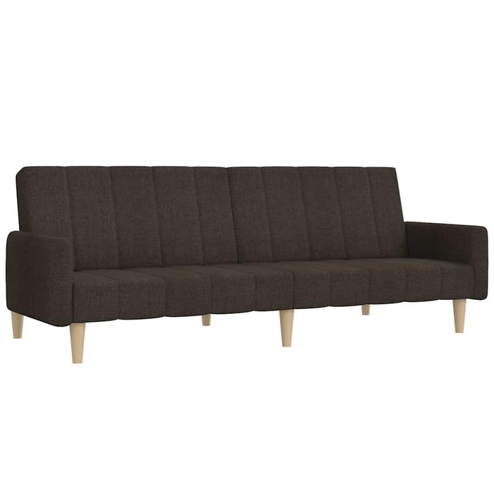 Canapea extensibilă cu 2 locuri, maro, material textil WALTI