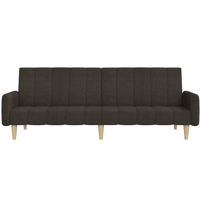 Canapea extensibilă cu 2 locuri, maro, material textil WALTI