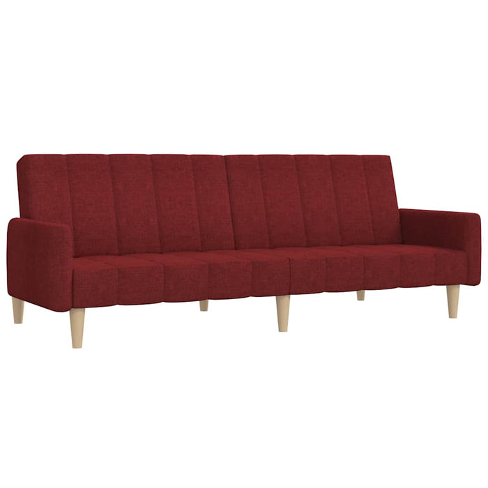 Canapea extensibilă cu 2 locuri, roșu vin, material textil WALTI