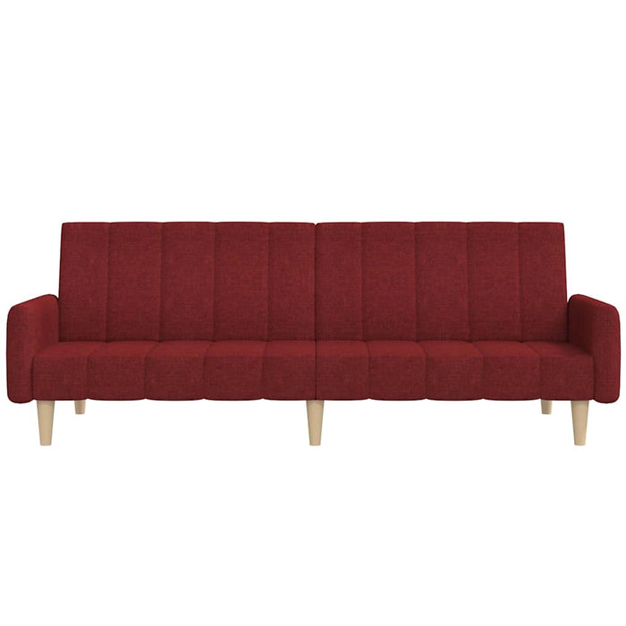 Canapea extensibilă cu 2 locuri, roșu vin, material textil WALTI