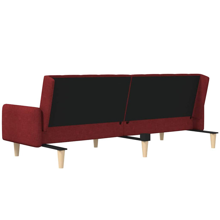 Canapea extensibilă cu 2 locuri, roșu vin, material textil WALTI