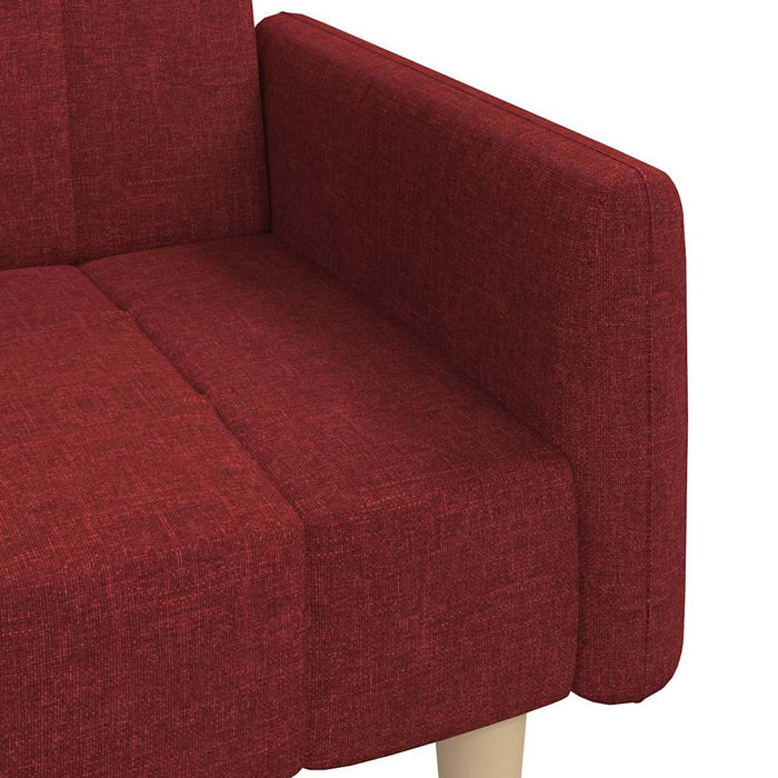 Canapea extensibilă cu 2 locuri, roșu vin, material textil WALTI