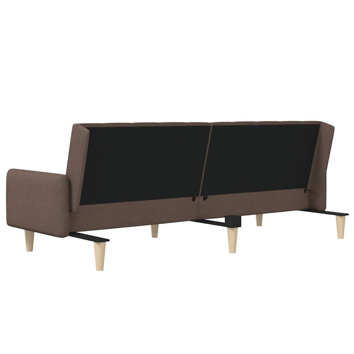 Canapea extensibilă cu 2 locuri, gri taupe, material textil WALTI