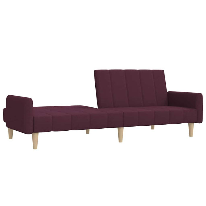 Canapea extensibilă cu 2 locuri, violet, material textil WALTI