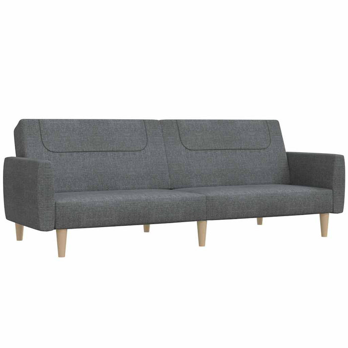 Canapea extensibilă cu 2 locuri, gri deschis, textil WALTI