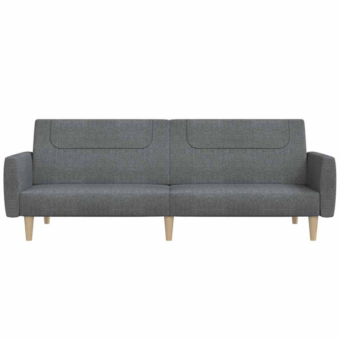 Canapea extensibilă cu 2 locuri, gri deschis, textil WALTI