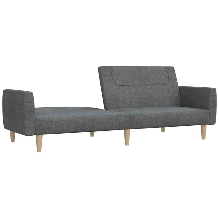 Canapea extensibilă cu 2 locuri, gri deschis, textil WALTI