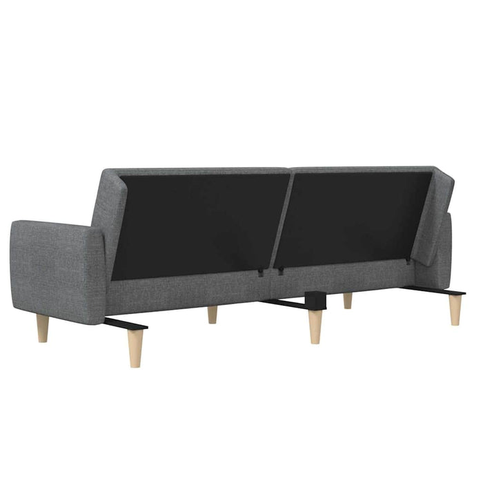 Canapea extensibilă cu 2 locuri, gri deschis, textil WALTI