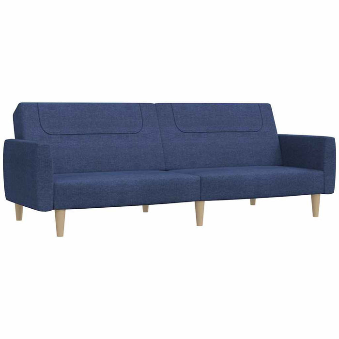 Canapea extensibilă cu 2 locuri, albastru, material textil WALTI