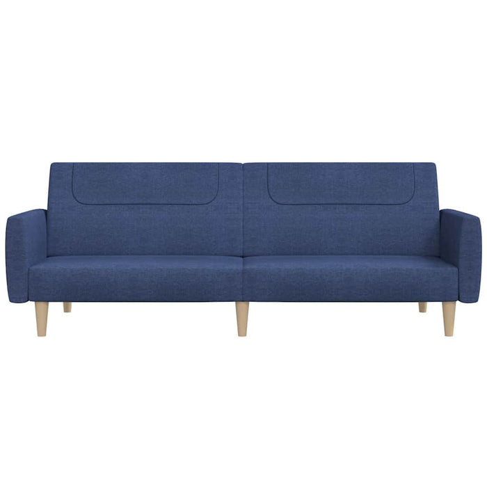 Canapea extensibilă cu 2 locuri, albastru, material textil WALTI