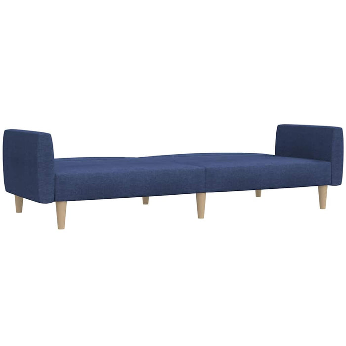 Canapea extensibilă cu 2 locuri, albastru, material textil WALTI