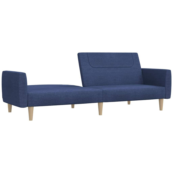 Canapea extensibilă cu 2 locuri, albastru, material textil WALTI