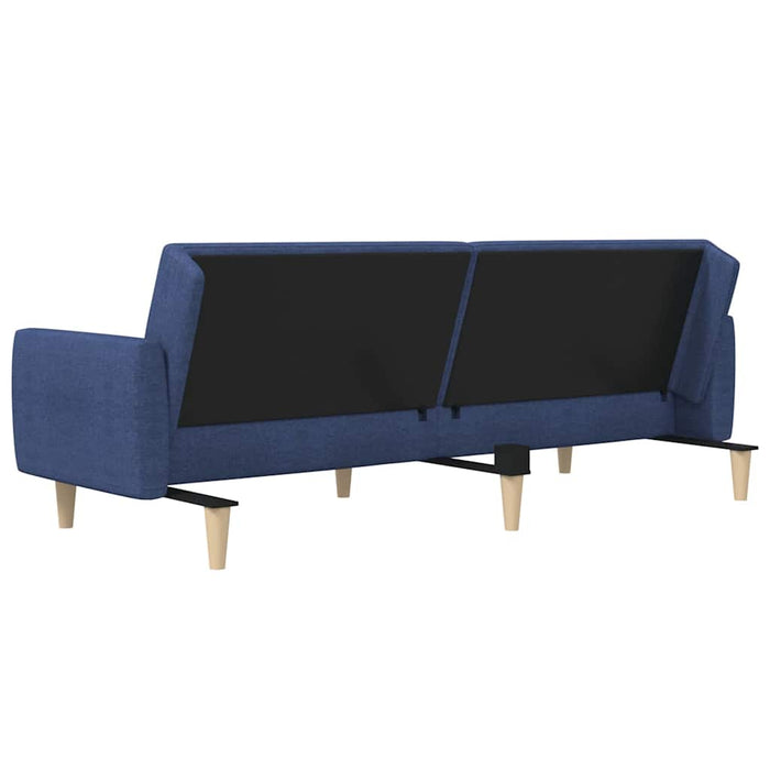 Canapea extensibilă cu 2 locuri, albastru, material textil WALTI
