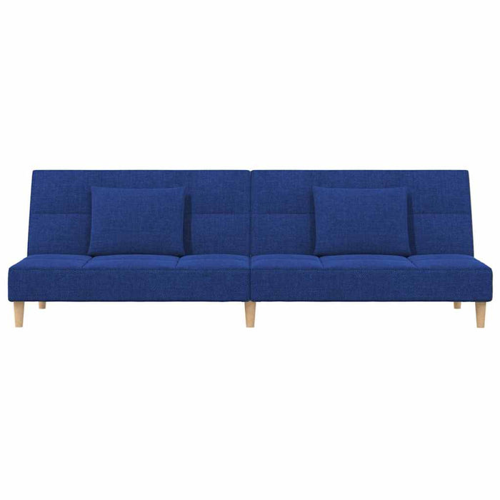 Canapea extensibilă cu 2 locuri, 2 perne, albastru, textil WALTI