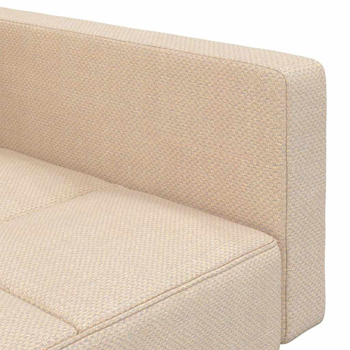 Canapea extensibilă cu 2 locuri, 2 perne, crem, textil WALTI