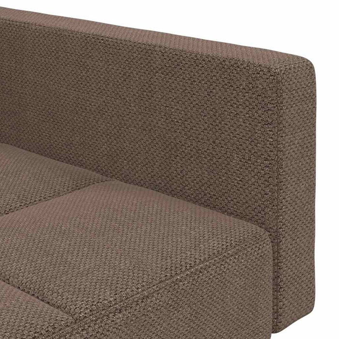 Canapea extensibilă cu 2 locuri, 2 perne, gri taupe, textil WALTI