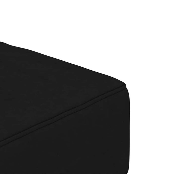 Canapea extensibilă cu 2 locuri, 2 perne, negru, catifea WALTI