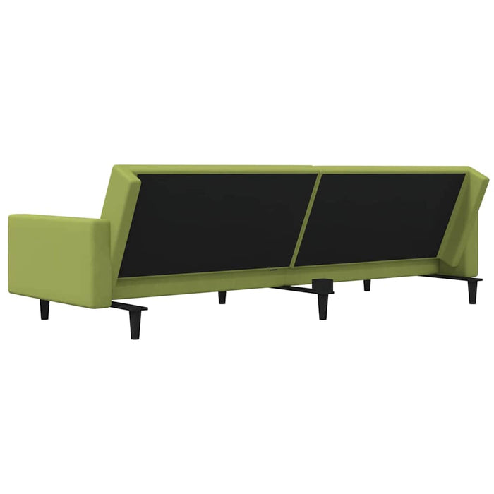 Canapea extensibilă cu 2 locuri, 2 perne, verde deschis catifea WALTI