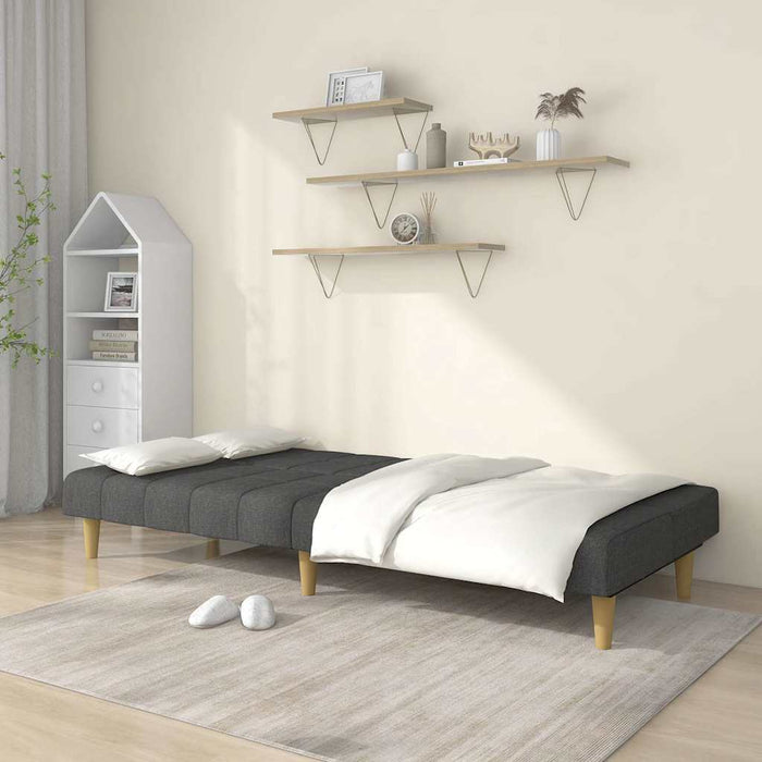 Canapea extensibilă cu 2 locuri, gri închis, textil WALTI