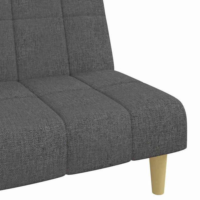 Canapea extensibilă cu 2 locuri, gri închis, textil WALTI