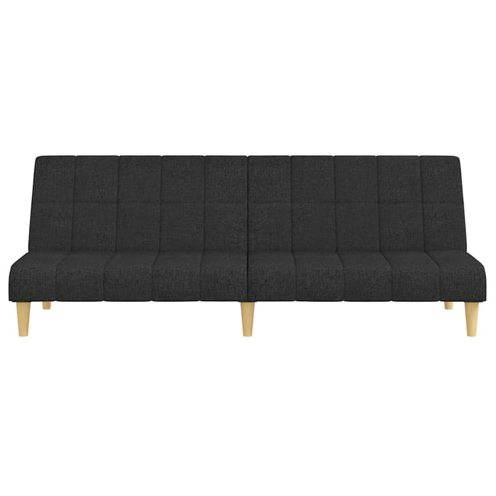 Canapea extensibilă cu 2 locuri, negru, textil WALTI