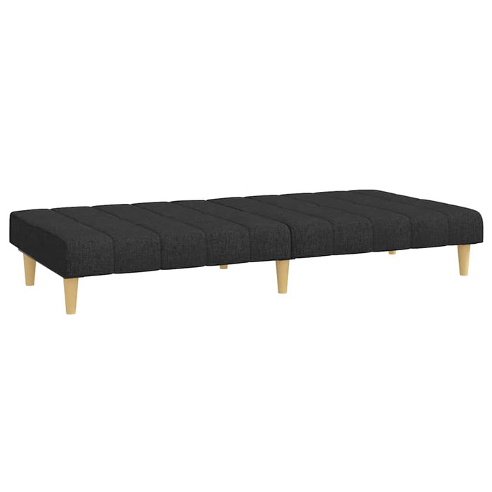 Canapea extensibilă cu 2 locuri, negru, textil WALTI