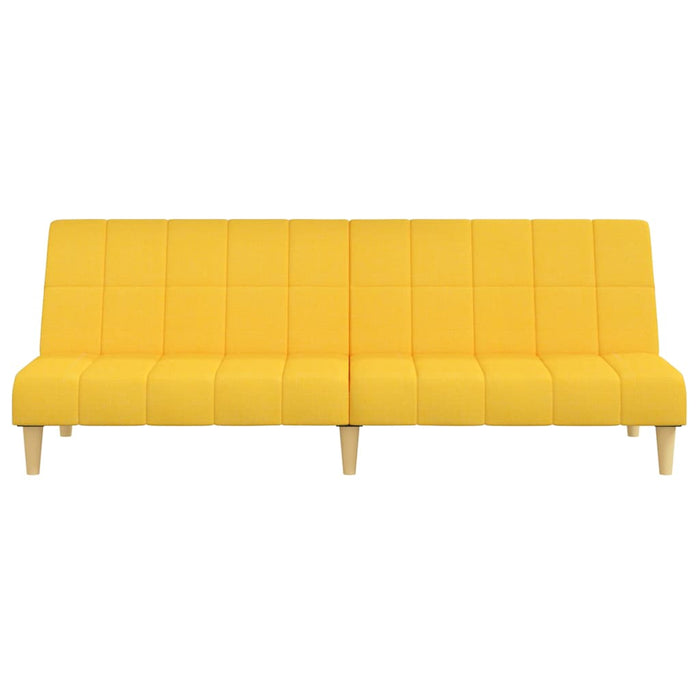 Canapea extensibilă cu 2 locuri, galben, textil WALTI