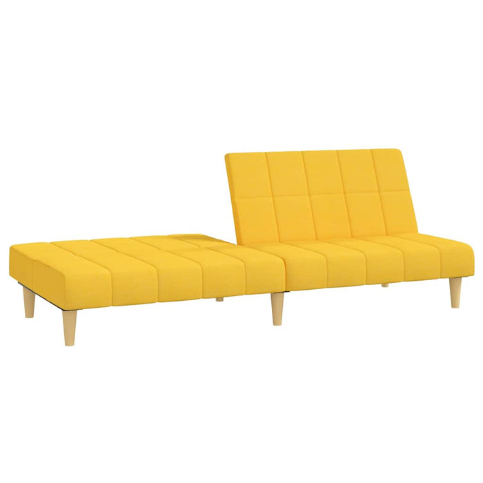 Canapea extensibilă cu 2 locuri, galben, textil WALTI