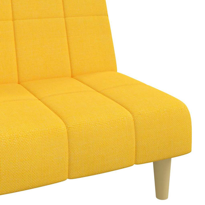 Canapea extensibilă cu 2 locuri, galben, textil WALTI