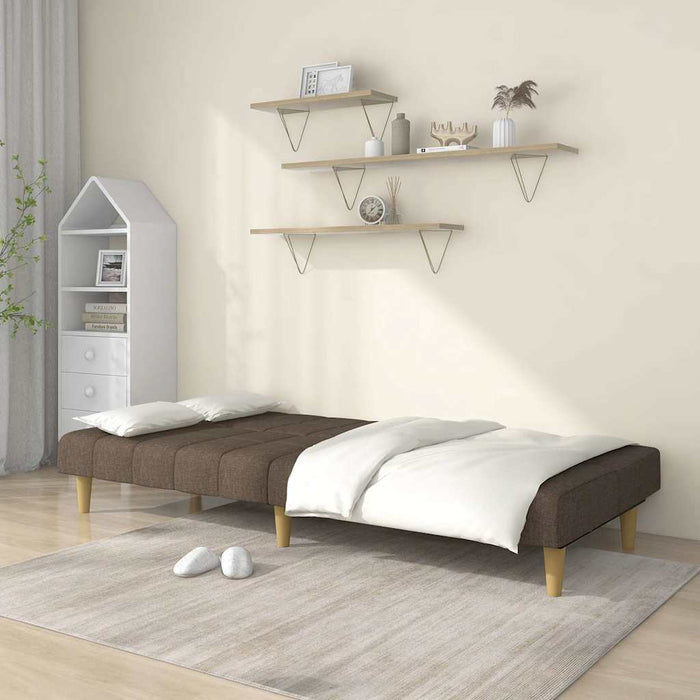 Canapea extensibilă cu 2 locuri, gri taupe, material textil WALTI