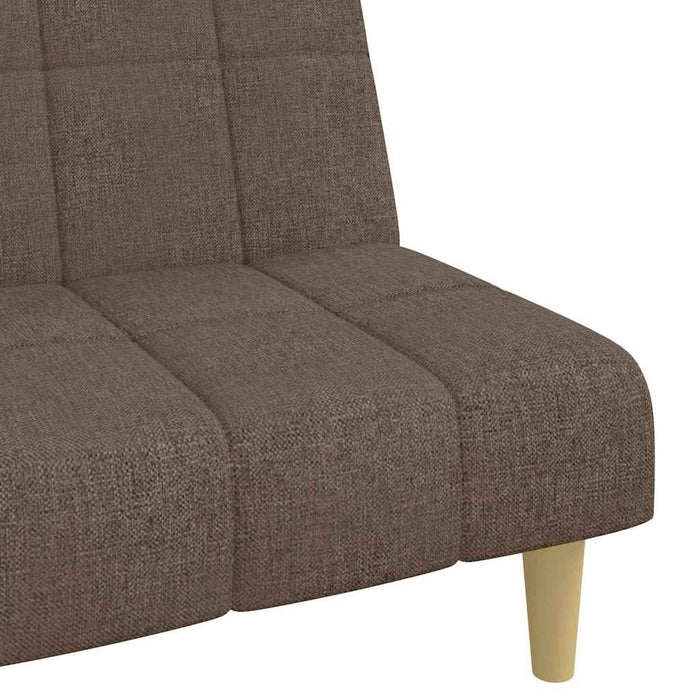 Canapea extensibilă cu 2 locuri, gri taupe, material textil WALTI