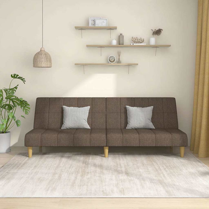 Canapea extensibilă cu 2 locuri, gri taupe, material textil WALTI
