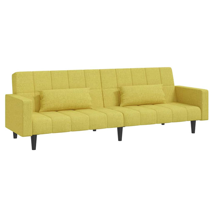 Canapea extensibilă cu 2 locuri, 2 perne, verde, textil WALTI