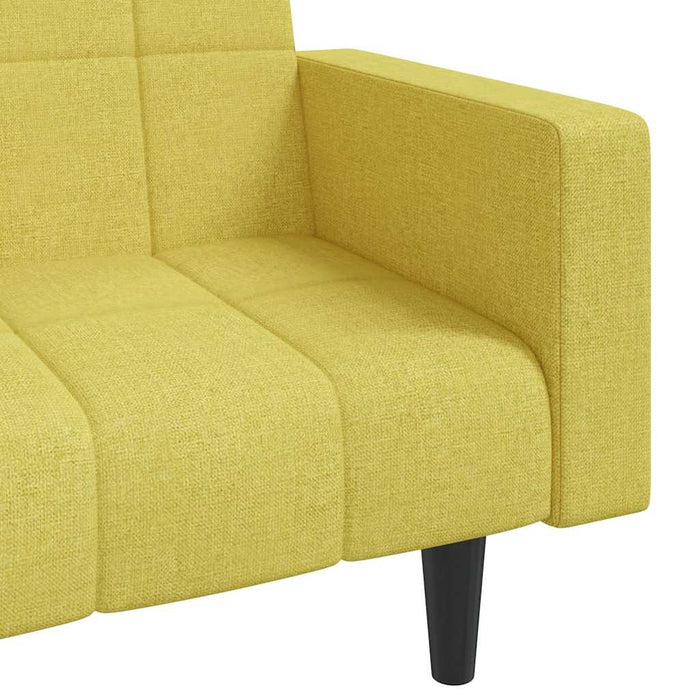 Canapea extensibilă cu 2 locuri, 2 perne, verde, textil WALTI