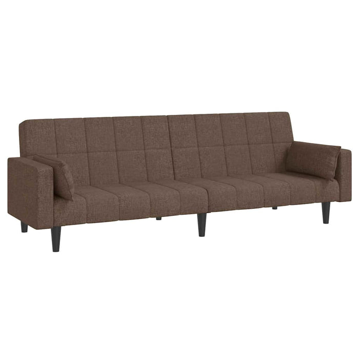 Canapea extensibilă cu 2 locuri, 2 perne, gri taupe, textil WALTI