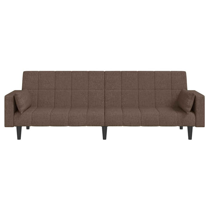 Canapea extensibilă cu 2 locuri, 2 perne, gri taupe, textil WALTI