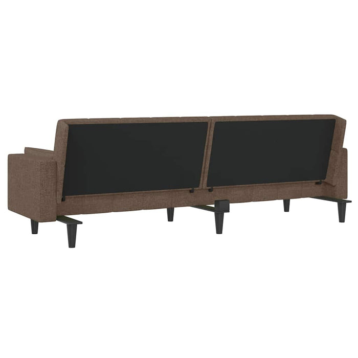 Canapea extensibilă cu 2 locuri, 2 perne, gri taupe, textil WALTI