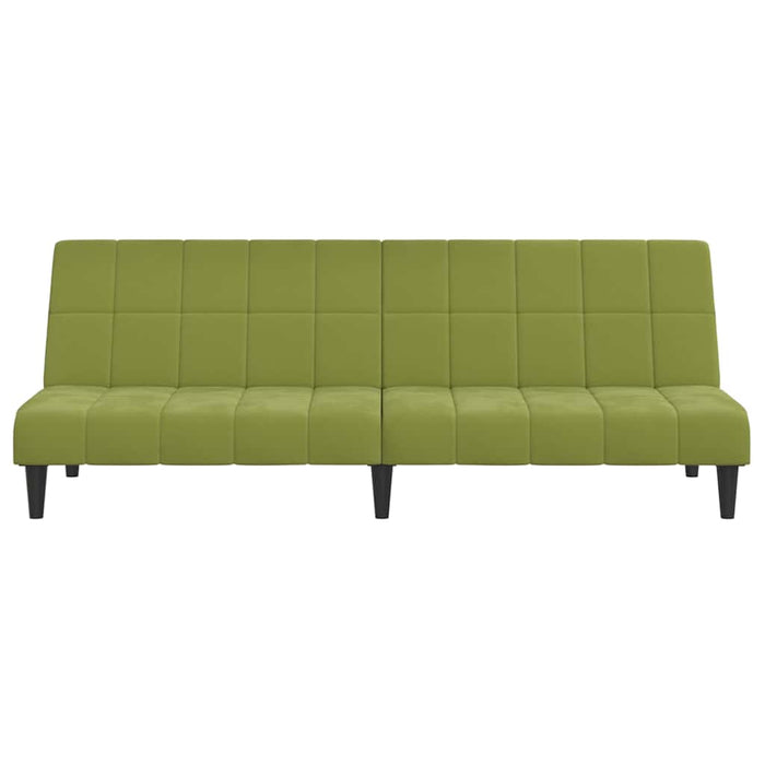 Canapea extensibilă cu 2 locuri, verde deschis, catifea WALTI