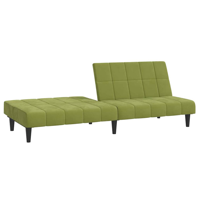 Canapea extensibilă cu 2 locuri, verde deschis, catifea WALTI