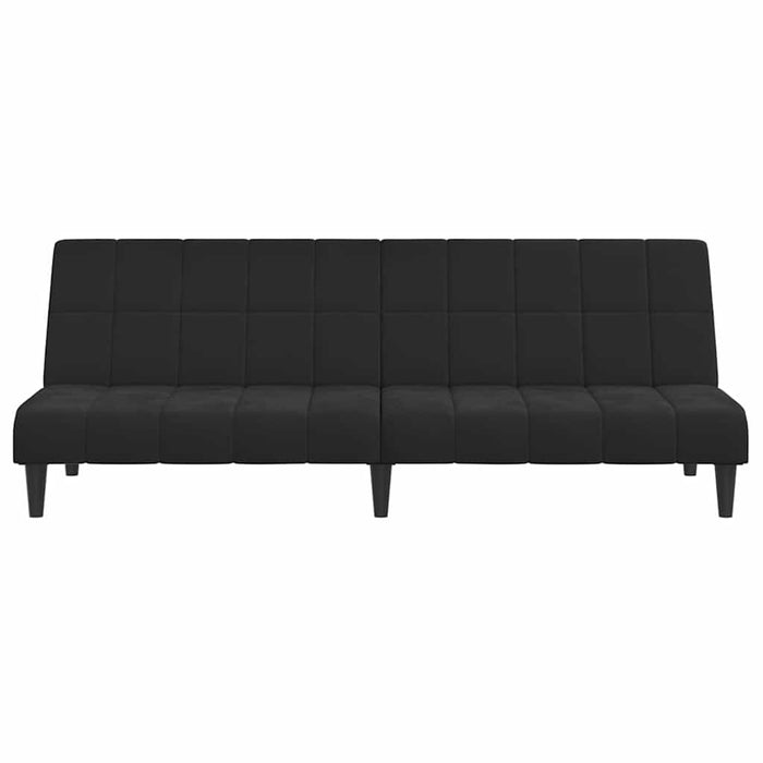 Canapea extensibilă cu 2 locuri, negru, catifea WALTI