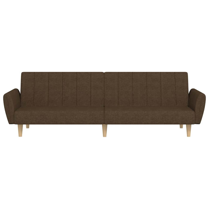 Canapea extensibilă cu 2 locuri, maro, textil WALTI